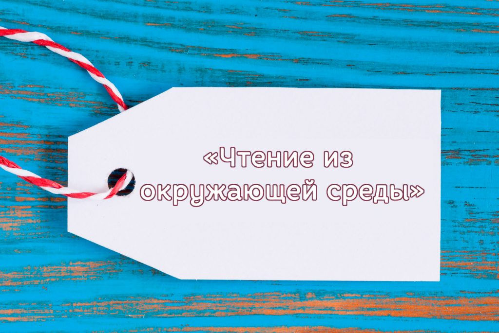 Дидактический материал «Чтение из окружающей среды»
