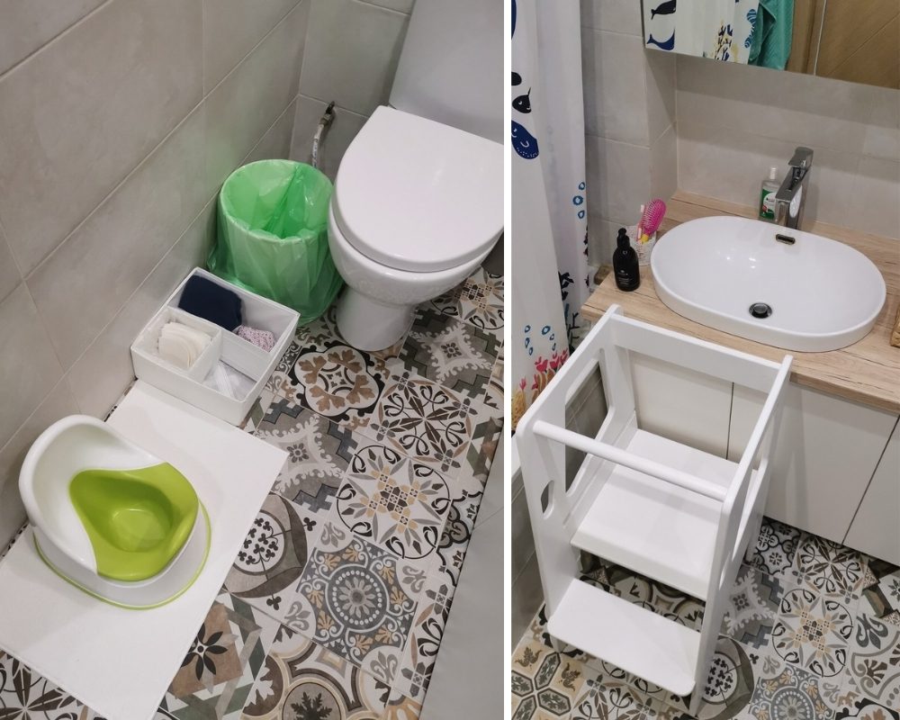 ванная и туалет для ребёнка в стиле Монтессори