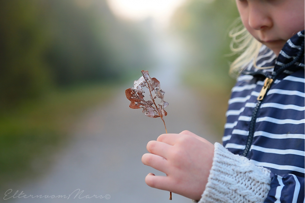 девочка и листья